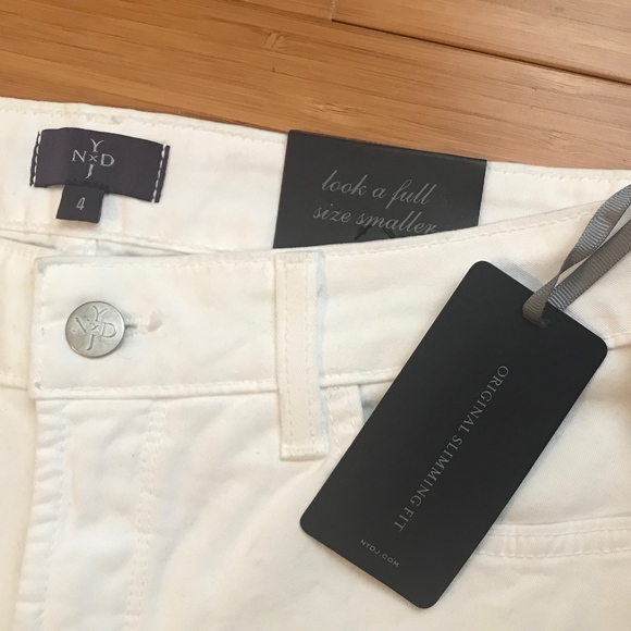 NYDJ White Original Slimming Straight Leg Jean 4 - Picture 3 of 6